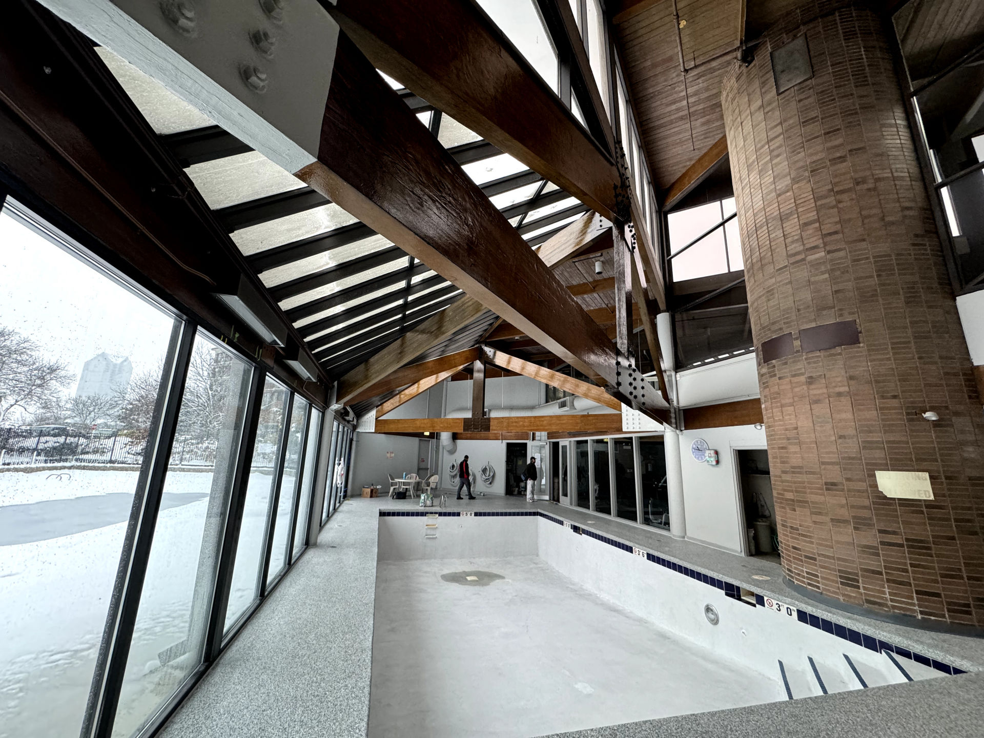 apartment pool area painting elmhurst