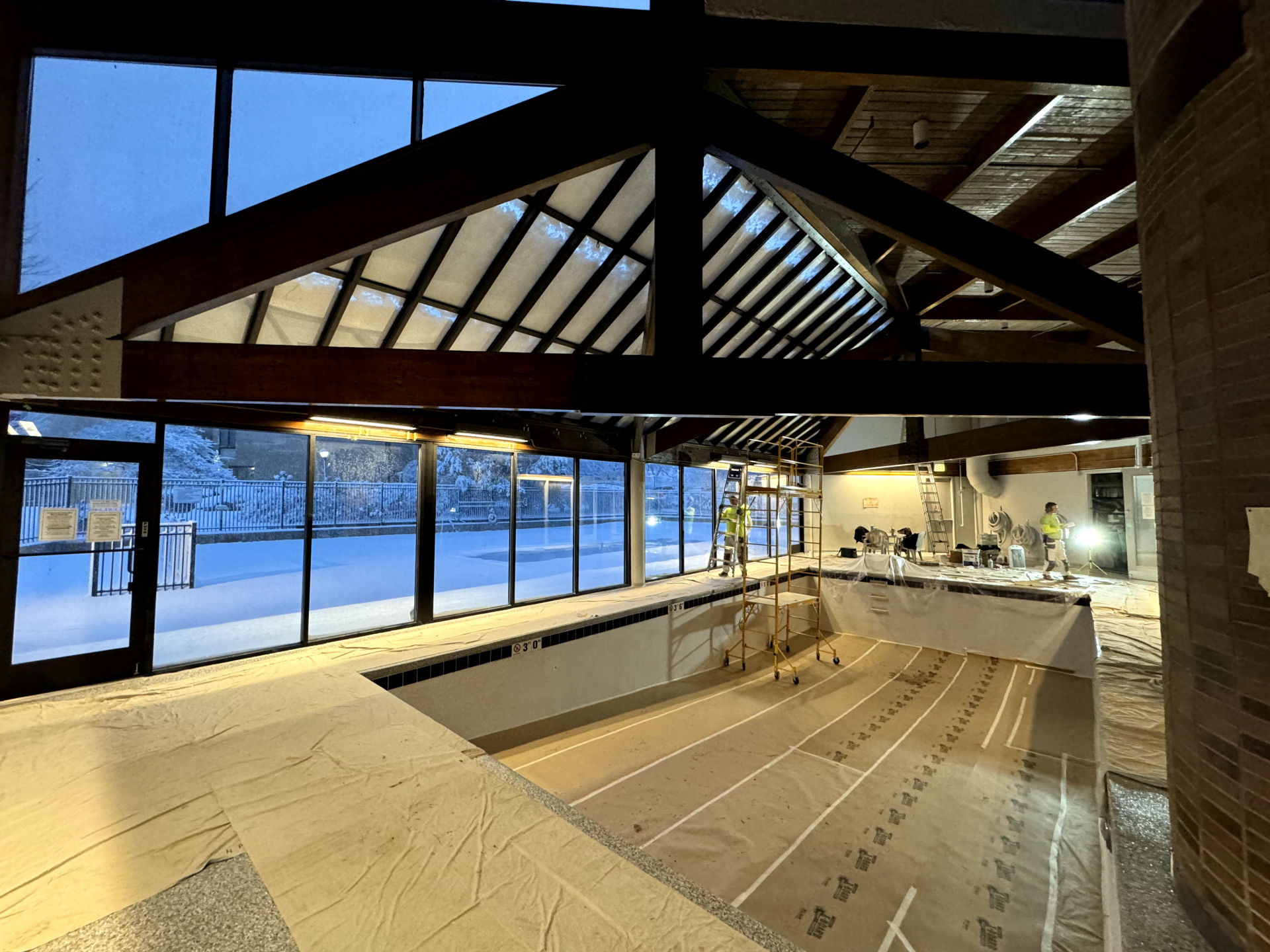 apartment pool area painting elmhurst