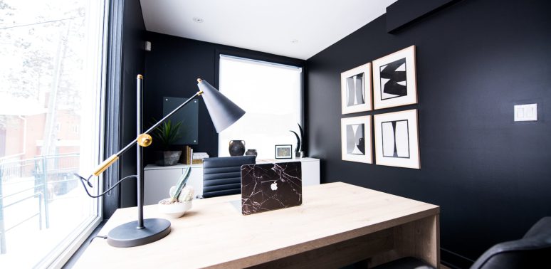 black office color interior