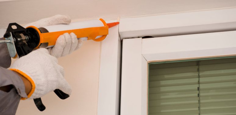 caulking gun to seal expansion