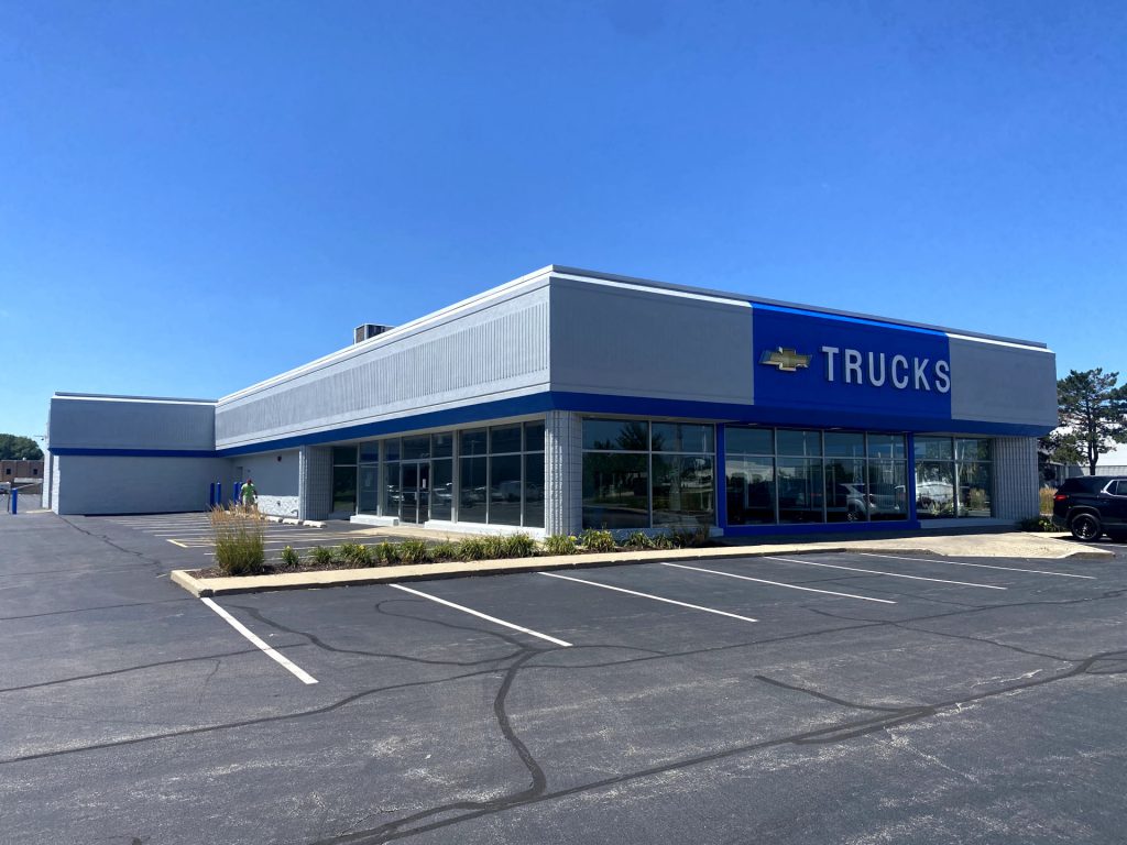 chevrolet dealership exterior painting naperville
