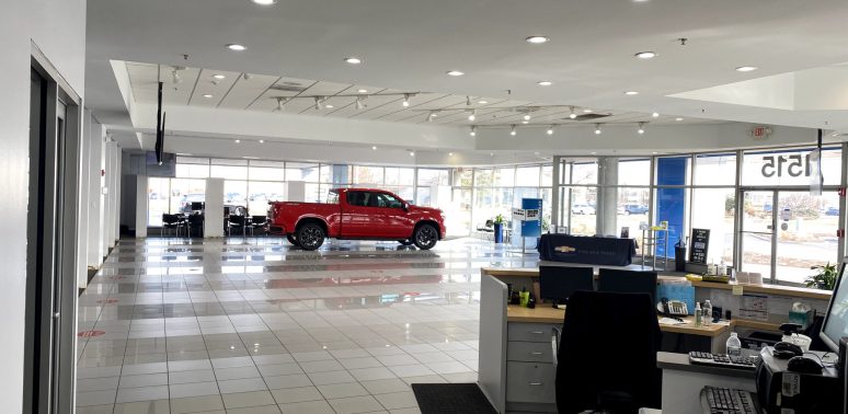chevrolet dealership interior painting naperville