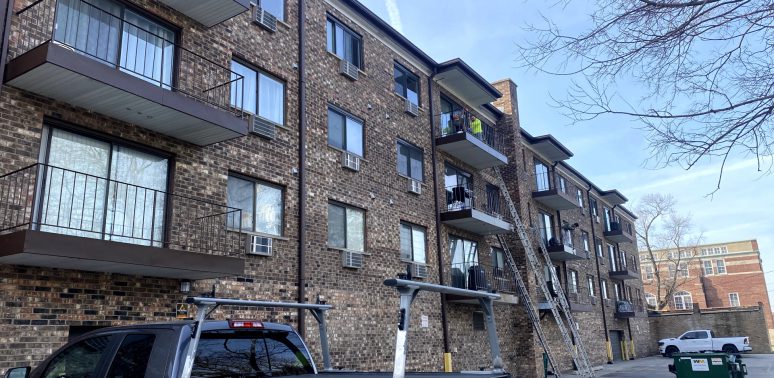 condo balconies painting des plaines