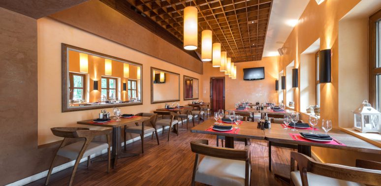 earth colors restaurant interior design