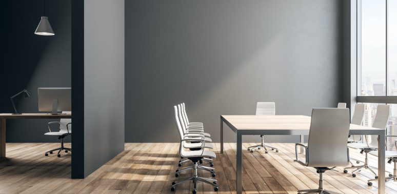 grey office interior