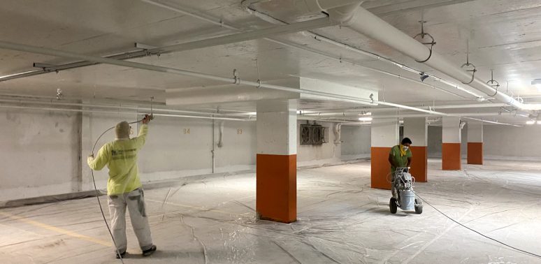lincolnwood parking garage painting