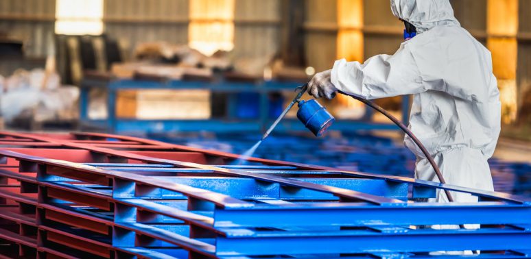 steel structure spray painting