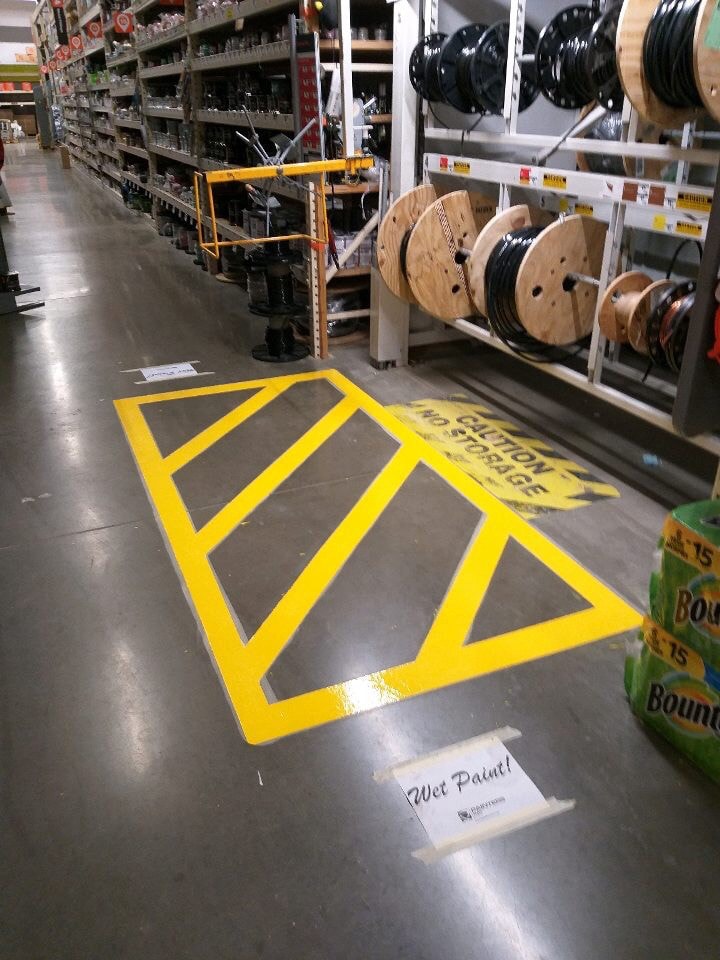 store interior floor painting alsip