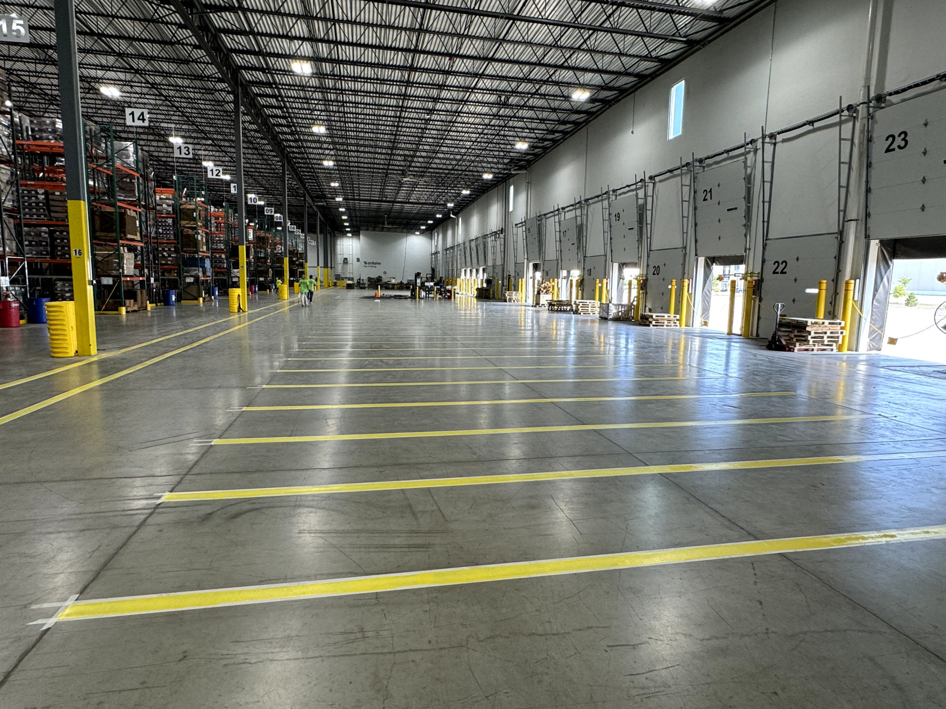 warehouse concrete floor striping bolingbrook
